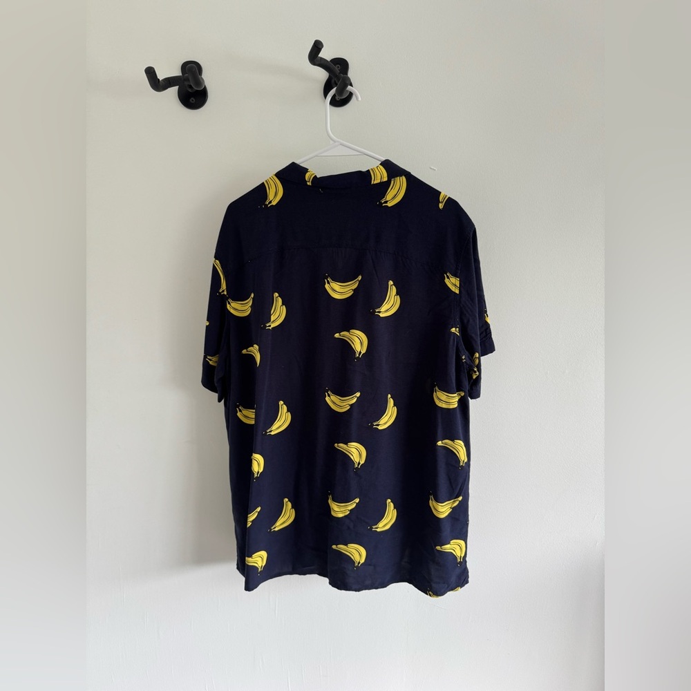 Goodfellow & Co Navy Banana Print Shirt - Picture 3 of 3